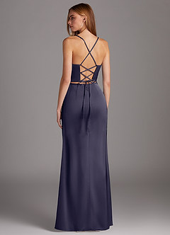 Azazie Brookelle Bridesmaid Dresses Stormy Sheath Sweetheart Corset Stretch Satin Dress image3