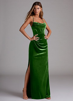 Azazie Mai Bridesmaid Dresses Ivy Sheath Sweetheart Neckline Velvet Dress image3