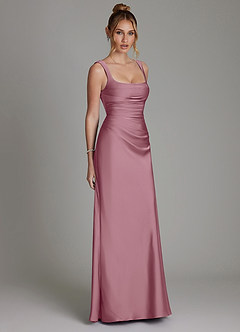 Azazie Agustina Bridesmaid Dresses Vintage Mauve Mermaid Corset Stretch Satin Dress image4