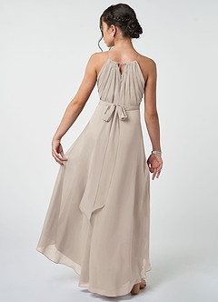 Azazie Oaklynn Junior Frost A-Line Pleated Chiffon Dress image3