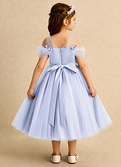 Azazie Juni Jurken voor bloemenmeisjes Baljurk Jurk van Tule Geplooid Lavendel image2