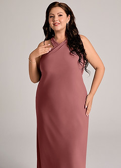 Azazie Doretta Bridesmaid Dresses Amethyst Mermaid Pleated Chiffon Dress image11