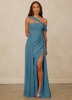 Christian Siriano Bridal for Azazie 1014 Bridesmaid Dresses Bermuda A-Line Off the Shoulder Chiffon Dress image1