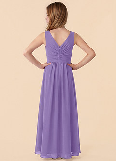 Azazie Skyla Junior Tahiti A-Line Pleated Chiffon Dress image2
