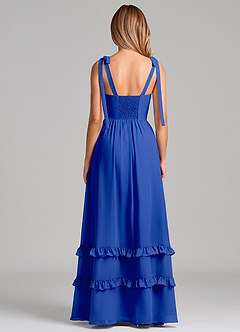 Azazie Anastacia 신부 들러리 드레스 A라인 스윗하트 네크라인 쉬폰 바닥 길이 드레스 image2