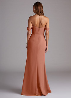 Azazie Saige Bridesmaid Dresses MAI TAI A-Line Off the Shoulder Chiffon Convertible Dress image7
