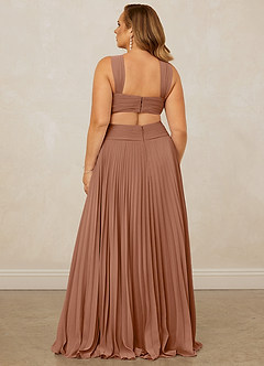 Christian Siriano Bridal for Azazie 1009 Bridesmaid Dresses Bronzer A-Line Pleated Chiffon Dress image15