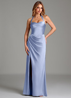 Azazie Serenity Bridesmaid Dresses Ice Mermaid Sweetheart Neckline Stretch Satin Dress image1