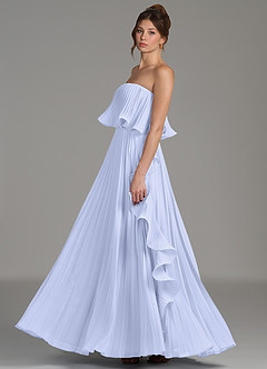 Azazie Alexia Bridesmaid Dresses Lavender A-Line Ruched Chiffon Dress image5