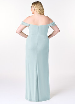 Azazie Tessa Bridesmaid Dresses Mist Sheath Sweetheart Off-The-Shoulder Mesh Convertible Dress image9
