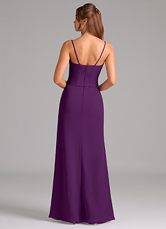 Azazie Jenine Bridesmaid Dresses Grape Mermaid Strapless Chiffon Dress image7