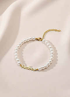 Personalized Name Pearl Bracelet