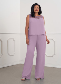 Azazie Maura Mother of the Bride Dresses Wisteria Jumpsuit/Pantsuit Sequins Chiffon Dress image9