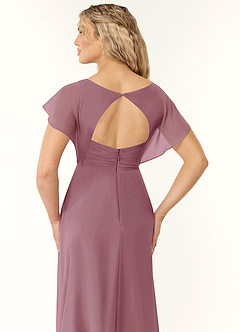 Azazie Rylee Bridesmaid Dresses Vintage Mauve A-Line Pleated Chiffon Dress image2