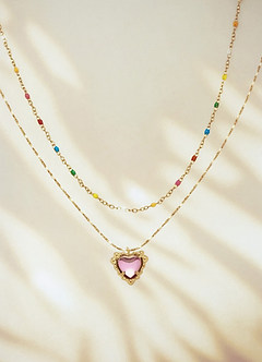 front Delicate Heart Necklace