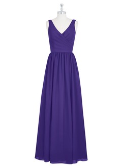 Azazie Keyla Bridesmaid Dresses Regency A-Line V-Neck Pleated Chiffon Dress image20