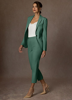 front Kennedy 유칼립투스 구조화된 스트레치 드레스 팬츠