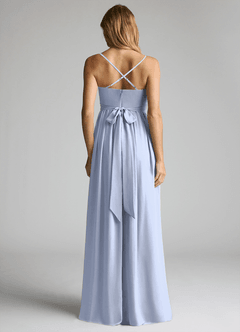 Azazie Llana Maternity Bridesmaid Dresses A-Line Chiffon Floor-Length Dress image4