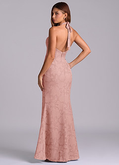 Azazie Valerie Final Sale Rosette Mermaid Pleated Floral Burnout Dress image6