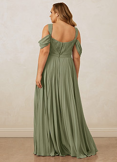 Christian Siriano Bridal for Azazie 1013 Bridesmaid Dresses Pistachio A-Line Off the Shoulder Chiffon Dress image13