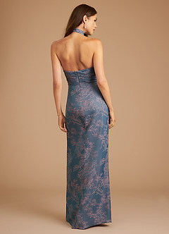 Azazie Jemma Bridesmaid Dresses Periwinkle Blossom Sheath Pleated Blossom Dress image7