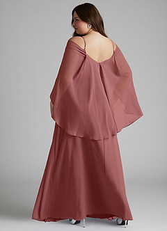 Azazie Cienna Bridesmaid Dresses Amethyst A-Line Off the Shoulder Chiffon Dress image8