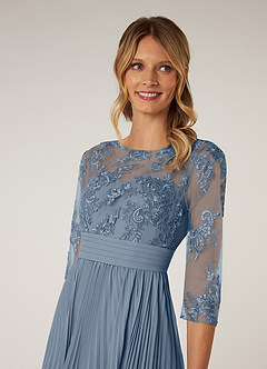 Azazie Tutu Abiti per la Madre della Sposa Abito A-Line in Chiffon in Pizzo con Scollo a Barca Crepuscolo image5