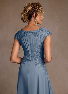 Azazie Crista Abiti per la Madre della Sposa Abito A-Line in Chiffon Pizzo Crepuscolo image6