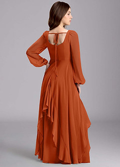 Azazie Clara Junior Klänning av A-Line i Chiffong Blouson image8