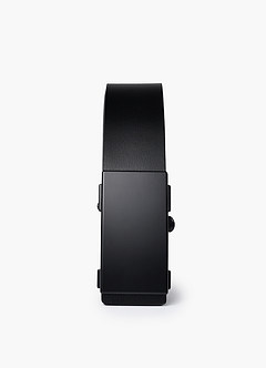 front Men's Leather Box Buckle Belt