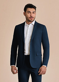 front William Navy Blue Comfort Blend  Suit Jacket