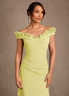 Azazie Jettie Abiti per la Madre della Sposa Abito Tubino in Chiffon Plissettato Sorbetto Al Limone image5