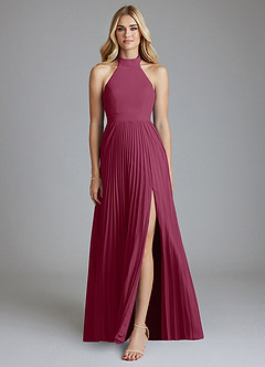 Azazie Keita Final Sale Black A-Line Pleated Chiffon Dress image5