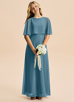 Azazie Maris Junior Abito A-Line in Chiffon Bermuda image4