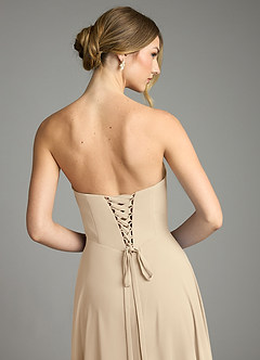 Azazie Ayla Abiti da Damigella Abito A-Line in Chiffon Scollo a Cuore Champagne image11