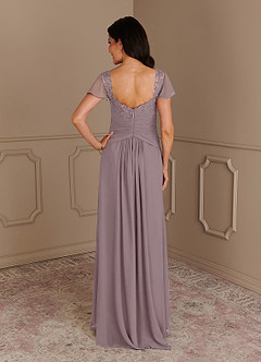 Azazie Gwenyth Mother of the Bride Dresses Dusk A-Line Lace Chiffon Dress image2