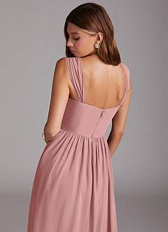 Azazie Calianna Bridesmaid Dresses Dusty Rose A-Line Off the Shoulder Chiffon Convertible Dress image8
