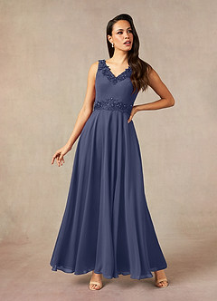 Azazie Devana Mother of the Bride Dresses Stormy A-Line Sequins Chiffon Dress image3