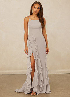 Christian Siriano Bridal for Azazie 1006 Bridesmaid Dresses Frost Mermaid Ruched Chiffon Dress image3