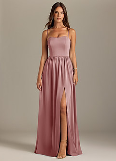 Azazie Calianna Bridesmaid Dresses Dusty Rose A-Line Off the Shoulder Stretch Satin Convertible Dress image9