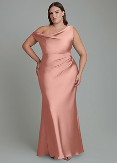 Azazie Emerson Bridesmaid Dresses Rosette Mermaid Off the Shoulder Stretch Satin Dress image8