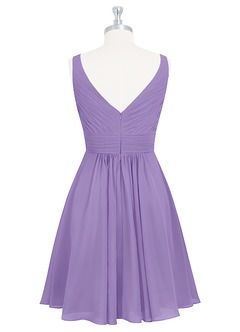 Azazie Grace Brautjungfernkleider A-Linie Plissee Chiffon Kleid Tahiti image8