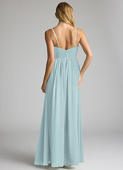 Azazie Alia Bridesmaid Dresses Mist A-Line Pleated Chiffon Dress image5