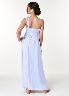 Azazie Flower Junior Lavender A-Line Pleated Chiffon Dress image6