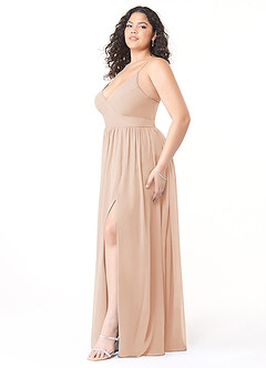 Azazie Aaida Bridesmaid Dresses English Rose A-Line Corset Chiffon Dress image9