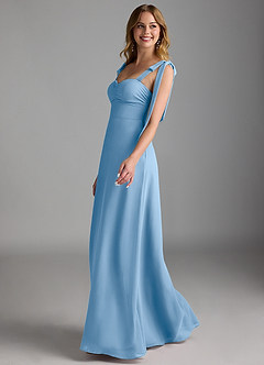 Azazie Lizet Final Sale Pine A-Line Sweetheart Neckline Chiffon Dress image4