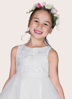 Azazie Udara Flower Girl Klänningar Klänning Balklänning i Tyll Spets image4