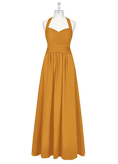 Azazie Claudia Bridesmaid Dresses Butterscotch A-Line Sweetheart Neckline Chiffon Dress image7