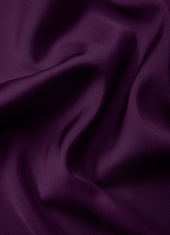 front Julian Grape Stretch Satin Dress Shirt