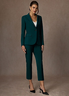 front Kennedy Vert Pin Blazer structuré et extensible
